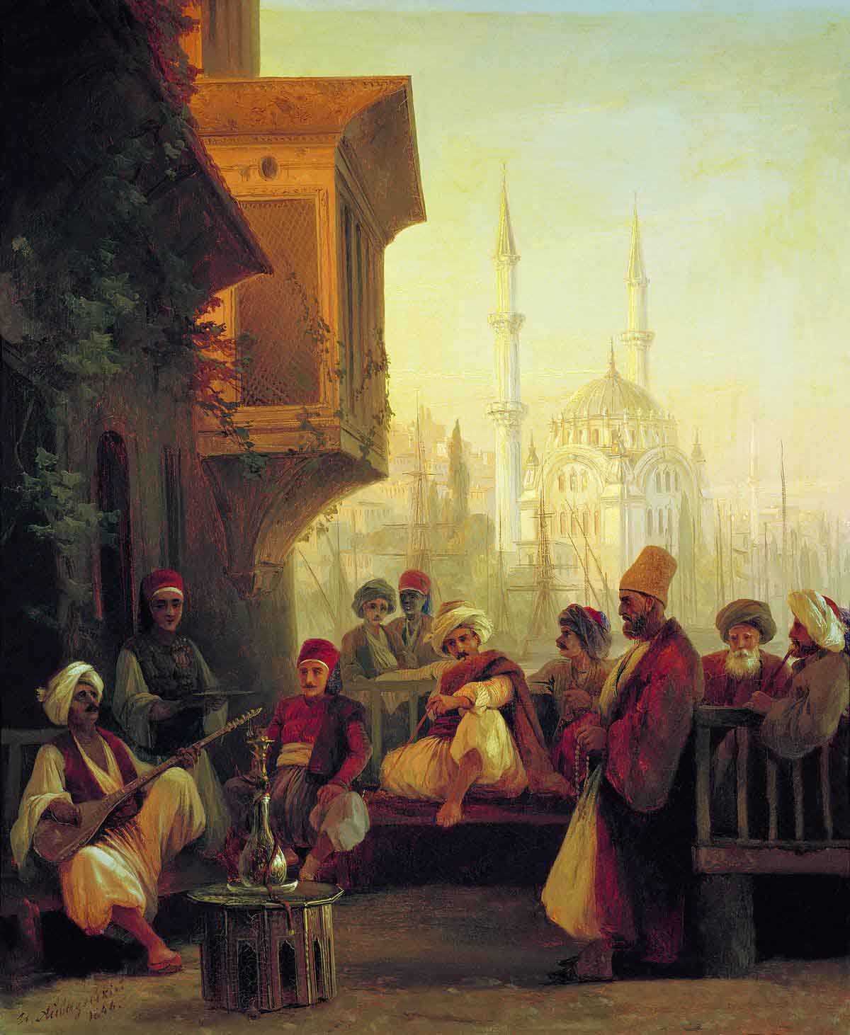 Ivan Aivazovsky, Osmanlı Kahvehane ve Nargilesi